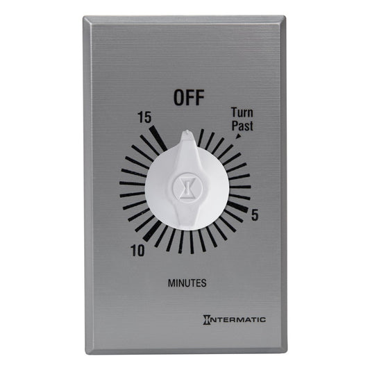 Intermatic 125-277 VAC 15 Minute Max 50/60 HZ Silver Commercial Spring Wound Countdown Timer FF415M