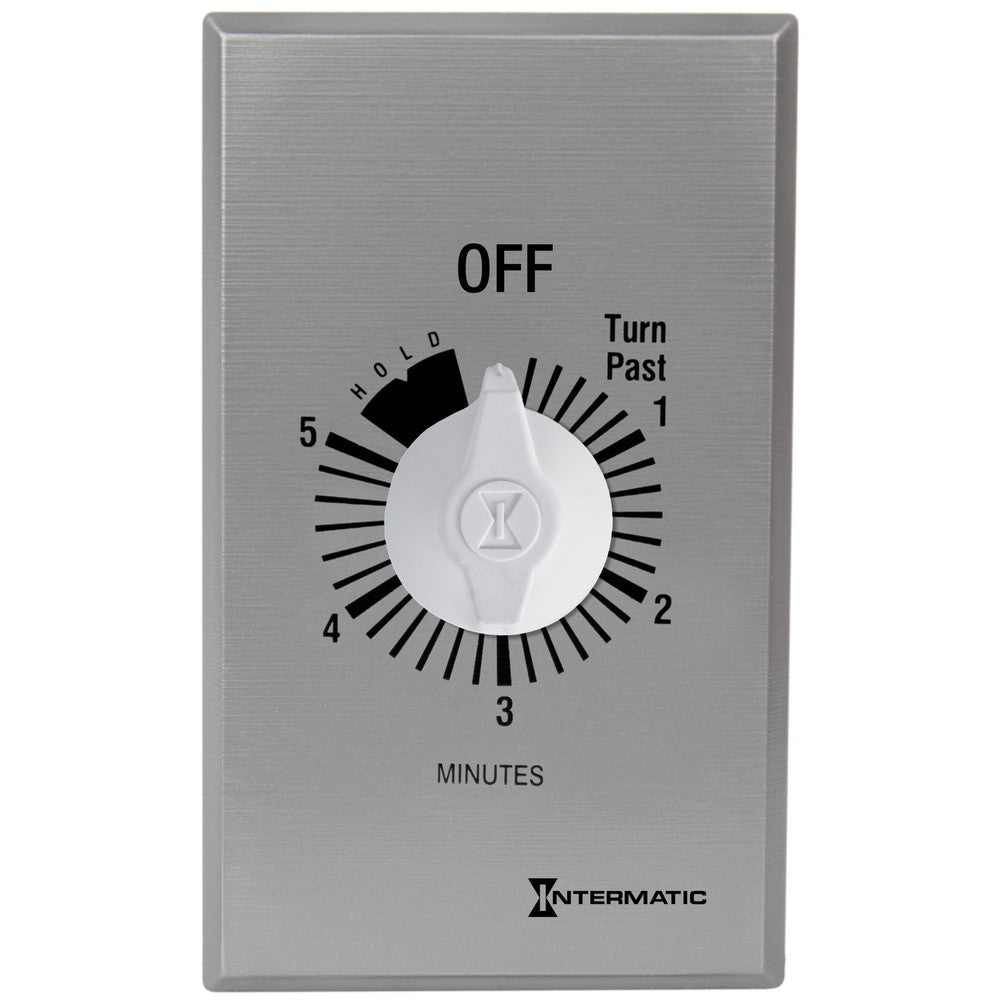 Intermatic 125-277 VAC 5 Minute Max 50/60 Hz Silver Commercial Spring Wound Countdown Timer FF5MH