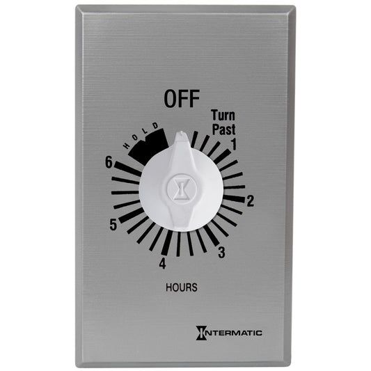 Intermatic 125-277 VAC 6 Hour Max 50/60 Hz Silver Commercial Spring Wound Countdown Timer FF6HH