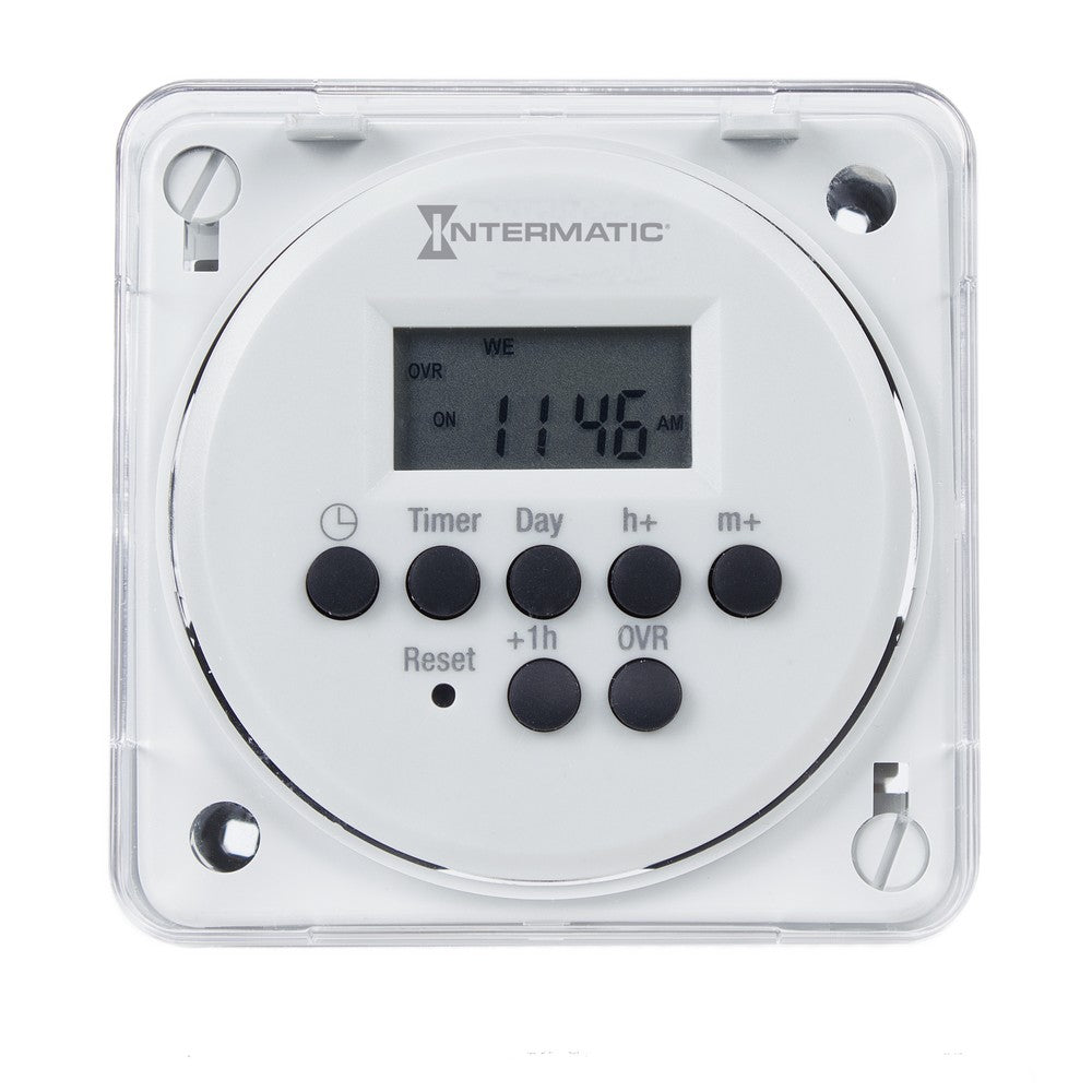 Intermatic 120-277 V 15A 24-Hour 20 Setpoint Programs Electronic Flush Mount Timer Module FM1D20E-AV