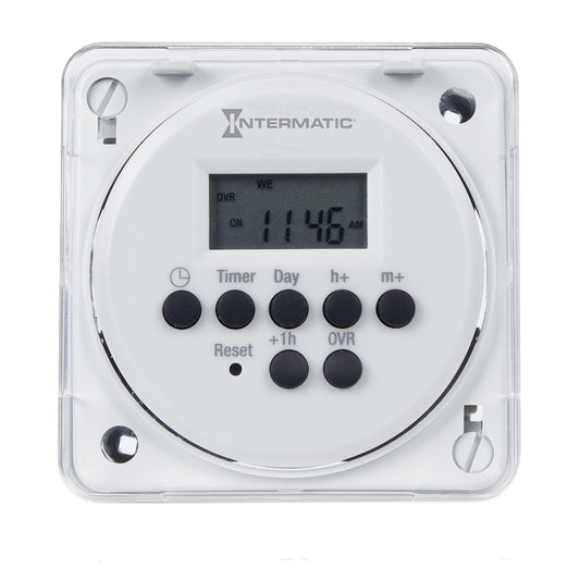 Intermatic 120-277 V 15A 24-Hour 20 Setpoint Programs Electronic Flush Mount Timer Module FM1D20E-AV