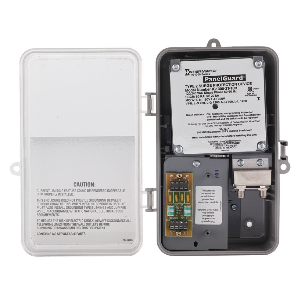 Intermatic 120/240 VAC 6-Mode Surge Protective Device IG1300-2T-1C3