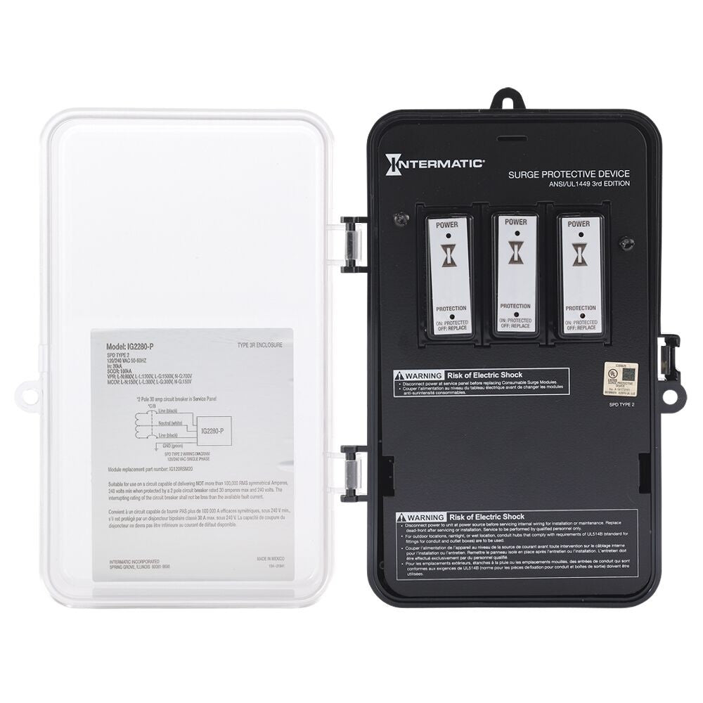 Intermatic 120/240 VAC 6-Mode Surge Protective Device IG2280-P
