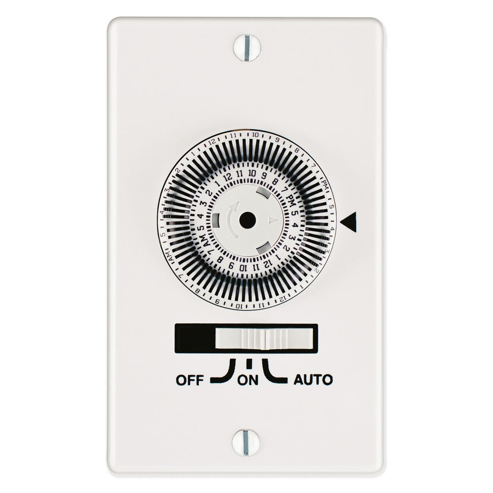 Intermatic 120 VAC 20A 24-Hour White Mechanical In-Wall Timer KM2STU-1G