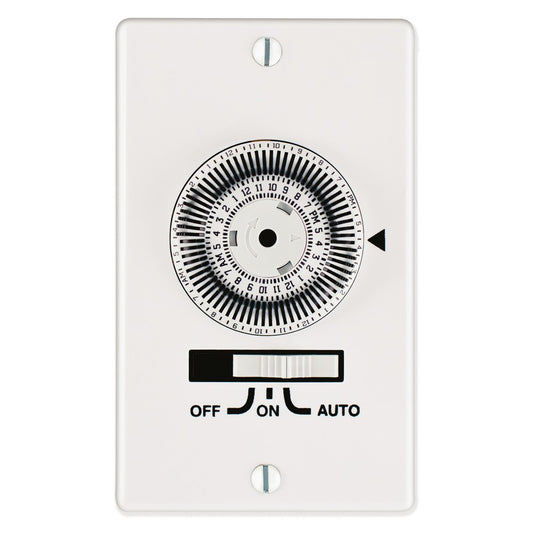 Intermatic 120 VAC 20A 24-Hour White Mechanical In-Wall Timer KM2STU-1G