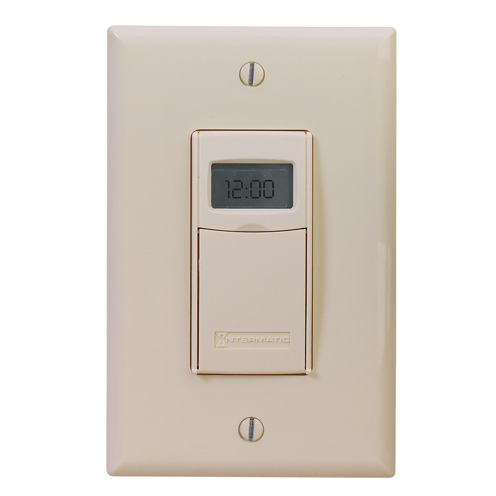 Intermatic 120-277 VAC 15A 7-Day Light Almond Programmable Timer ST01A