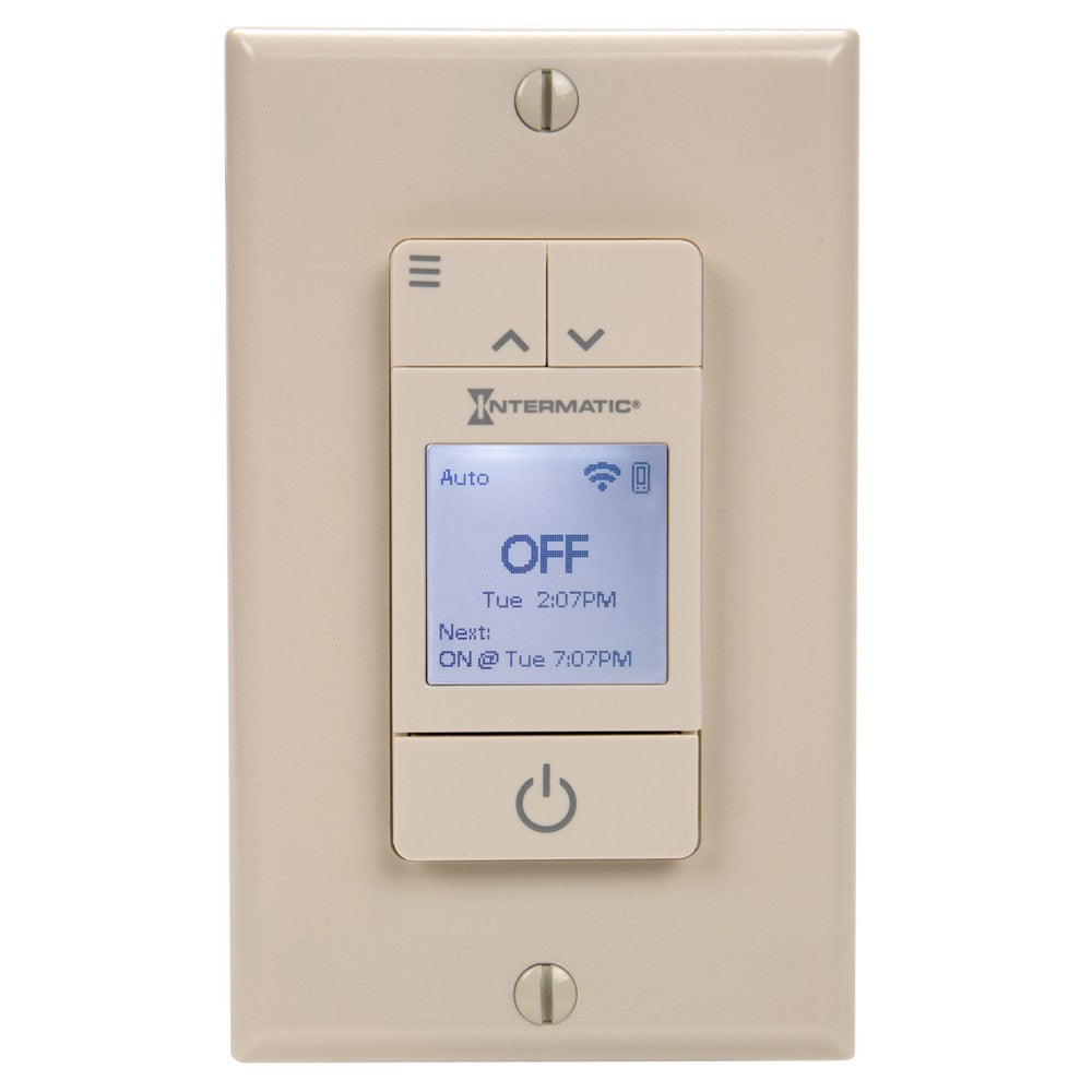 Intermatic 120 VAC 15A 7-Day Light Almond Smart Wi-Fi Timer STW700LA