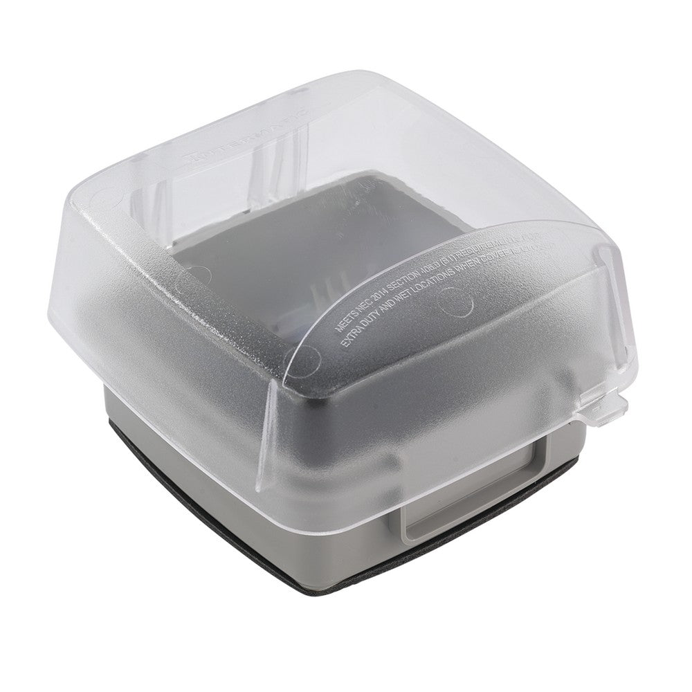 Intermatic Double-Gang 3.625" Clear In-Use Weatherproof Cover WP5240C