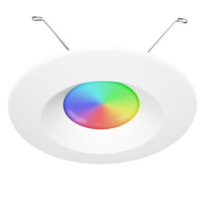 Lighting Spot 26 6 in. 14W Smooth White Smart LED Retrofit Downlight LS-6-RGB