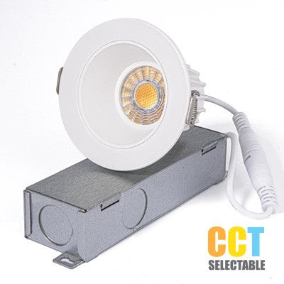 Lighting Spot 26 2 in. 8W 450-500lm 3CCT selectable Round Smooth Canless White Canless LED Downlight LS-CS-2R-S-3CCT