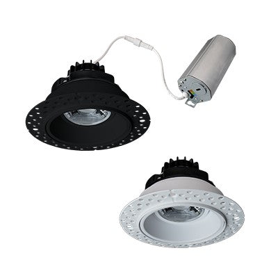 Lighting Spot 26 3 in. 8W 600lm 120V 5CCT selectable Round Gimbal Trimless Canless Gold Recessed Trim LS-CS-3RTL-G-8W-5CCT-BL