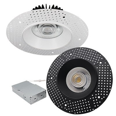 Lighting Spot 26 6 in. 5CCT selectable Round Smooth Trimless Canless LED Downlight LS-CS-6RTL-S-24W-5CCT