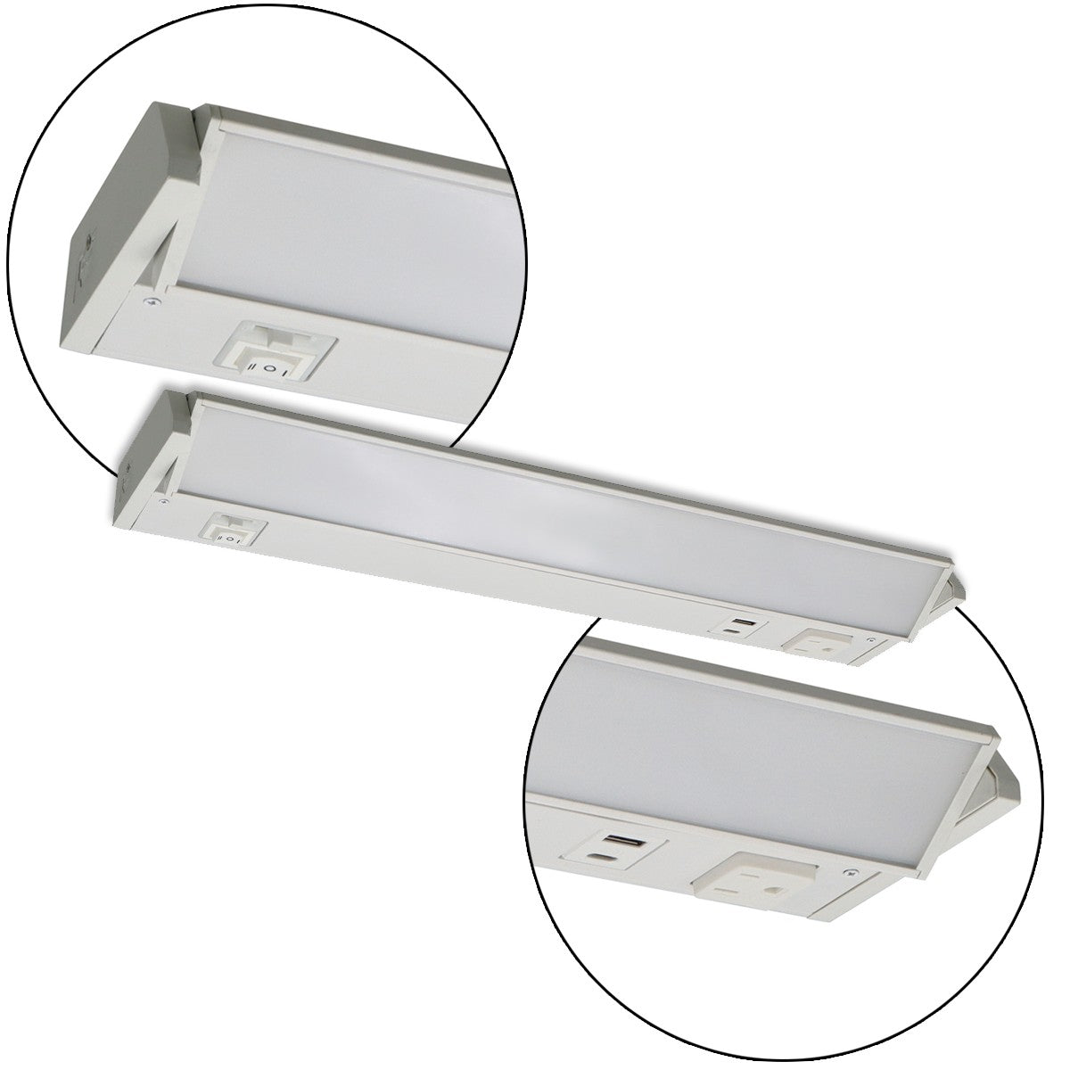 Lighting Spot 26 16 in. 10W 120V 5CCT selectable White LED Under Cabinet Light LS-UCL-16-10W-5CCT-WH