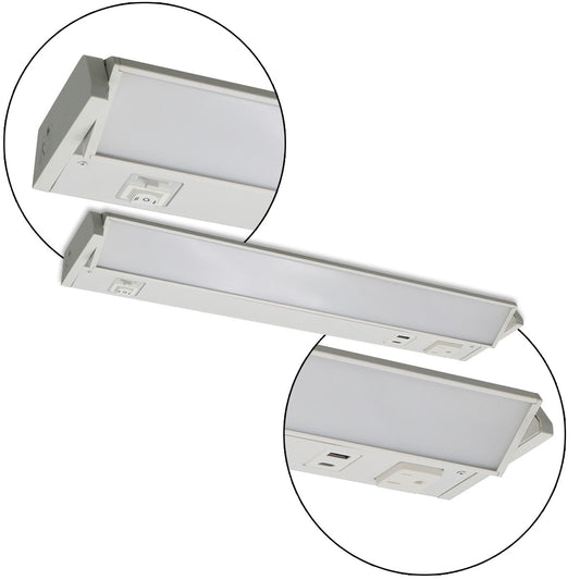 Lighting Spot 26 16 in. 10W 120V 5CCT selectable White LED Under Cabinet Light LS-UCL-16-10W-5CCT-WH