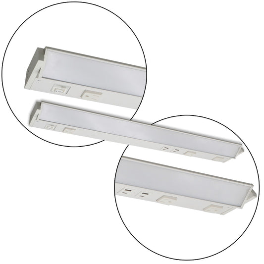 Lighting Spot 26 24 in. 14W 120V 5CCT selectable White LED Under Cabinet Light LS-UCL-24-14W-5CCT-WH