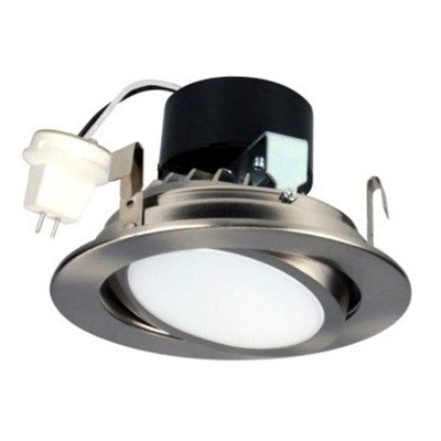 Lighting Spot 26 4 in. 8.5W 12V 3000K Round Adjustable Brushed Nickel LED Recessed Downlight LS2-LV4SN-3K