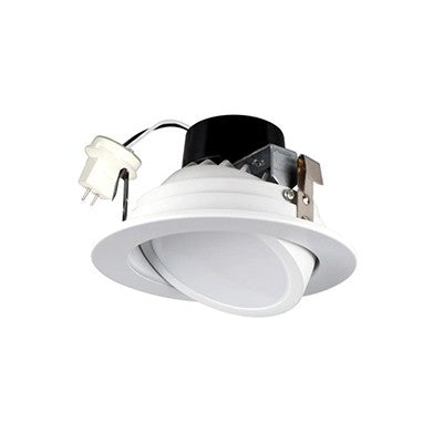 Lighting Spot 26 4 in. 8.5W 12V 3000K Round Adjustable White LED Recessed Downlight LS2-LV4WH-3K