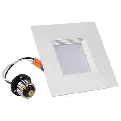 Lighting Spot 26 4 in. 10W 5000K Square Baffle White LED Recessed Downlight LSH-4-SQ-10W-5K