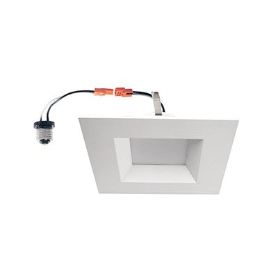 Lighting Spot 26 4 in. 10W 5000K Square Smooth White LED Recessed Downlight LSJ-724-SQ-S-50K