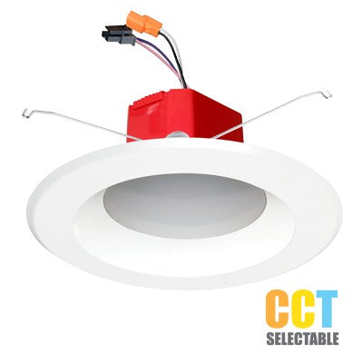 Lighting Spot 26 5 in. 13W 0-10V 5CCT Selectable (27K/30K/35K/40K/50K) Round Smooth White LED Recessed Downlight LSL-560W-...