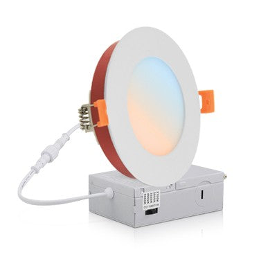 Lighting Spot 26 6 in. 12W 5CCT Selectable (27K/30K/35K/40K/50K) Round White LED Recessed Downlight LSRC-6RFR5CCT