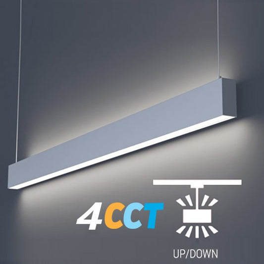 Lighting Spot 26 2 ft. 10W/15W/20W/25W 30K/35K/40K/50K White Linear Light Up Light Option LSS-UPD-2WT-4CCT-WH