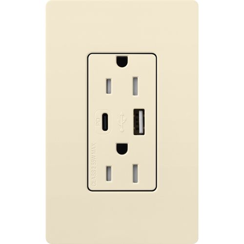 Lutron CAR-15-ACTR-AL USB Receptacle