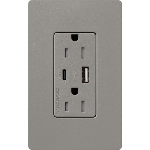Lutron SCR-15-ACTR-CS USB Receptacle