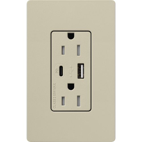 Lutron SCR-15-ACTR-CY USB Receptacle
