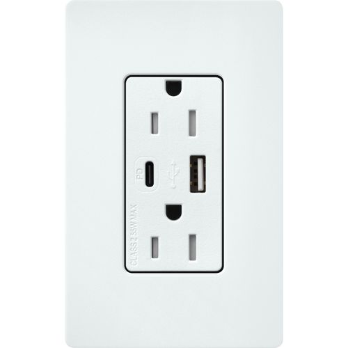 Lutron SCR-15-ACTR-GL USB Receptacle