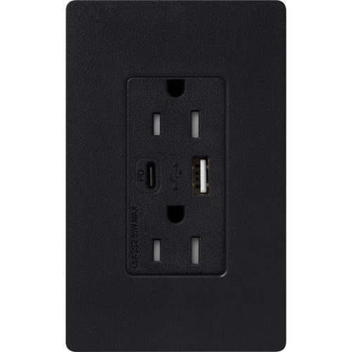 Lutron SCR-15-ACTR-MN USB Receptacle