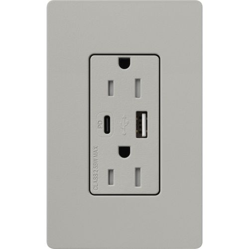 Lutron SCR-15-ACTR-PB USB Receptacle