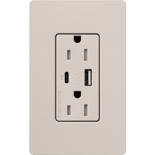 Lutron SCR-15-ACTR-TP USB Receptacle