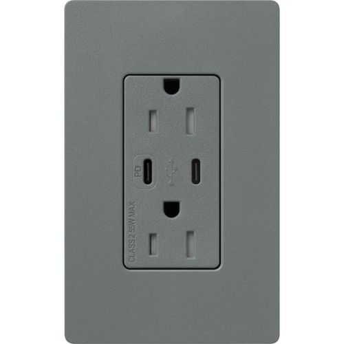 Lutron SCR-15-CCTR-SL USB Receptacle