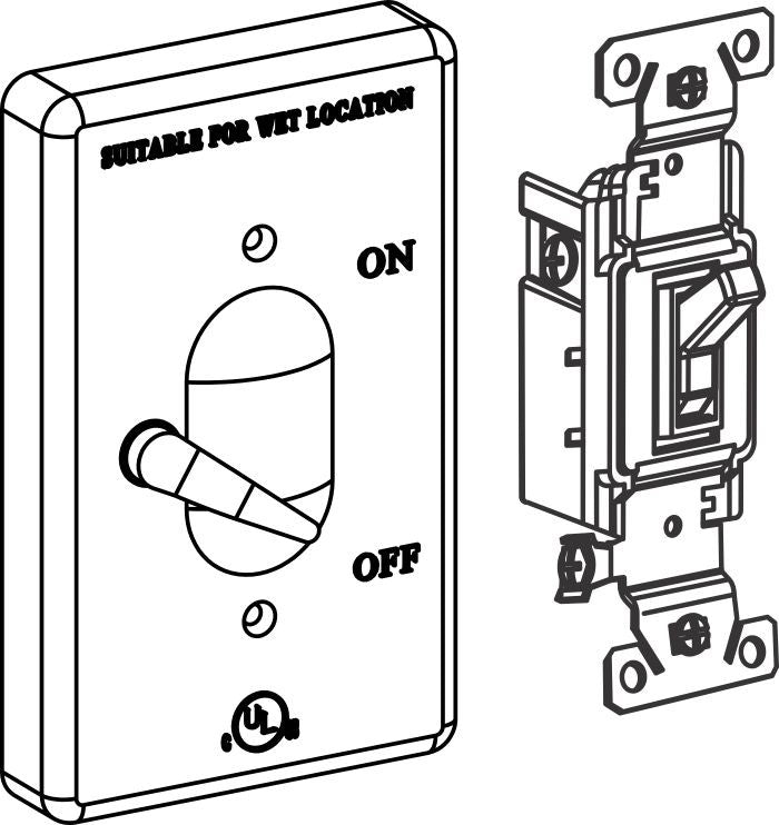 Orbit 1-Gang Switch Weatherproof Cover Gray 1CA-SW-15A - SKU 1CASW15