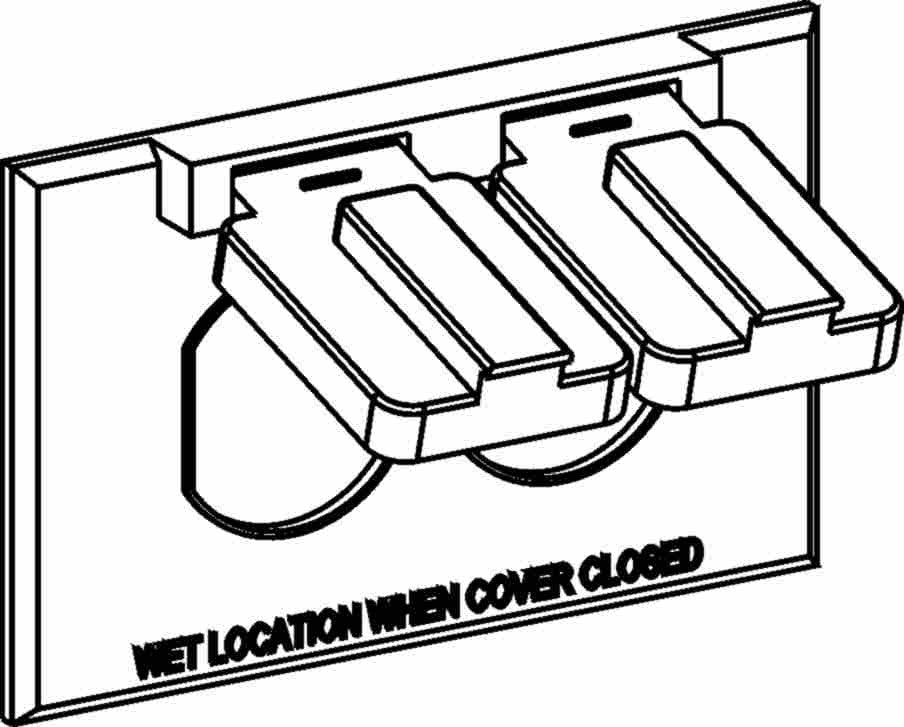 Orbit 1-Gang Duplex Weatherproof Cover Gray 1C-DH - SKU 1CDH