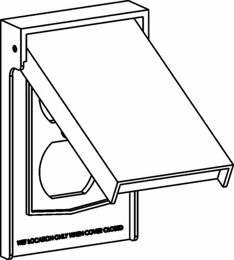 Orbit 1-Gang White Duplex receptacle Weatherproof Cover Vertical 1CP-DV-W - SKU 1CPDVW