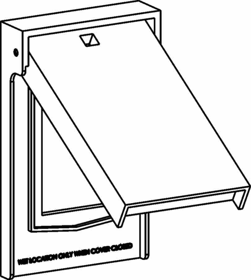Orbit 1-Gang Gray GFCI/Decorator Weatherproof Cover Vertical 1CP-GV - SKU 1CPGV