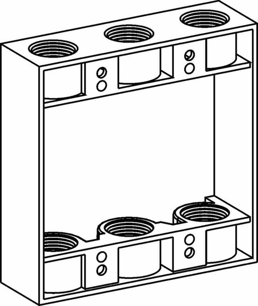 Orbit 2-Gang Weatherproof Extension Ring 6 Hub 3/4 in hub size 1 in Deep 2EXB75-6 - SKU 2EXB756