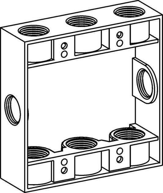 Orbit 2-Gang Weatherproof Extension Ring 8 Hub 3/4 in hub size 1 in Deep 2EXB75-8 - SKU 2EXB758