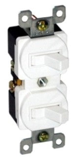 Orbit 15A Single-Pole Stack Toggle Switch White 2TS15-W - SKU 2TS15W