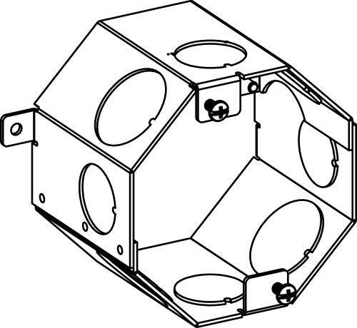 Orbit 4 in Octagonal Concrete Box 3 in Deep 3CB-75-100 - SKU 3CB75100