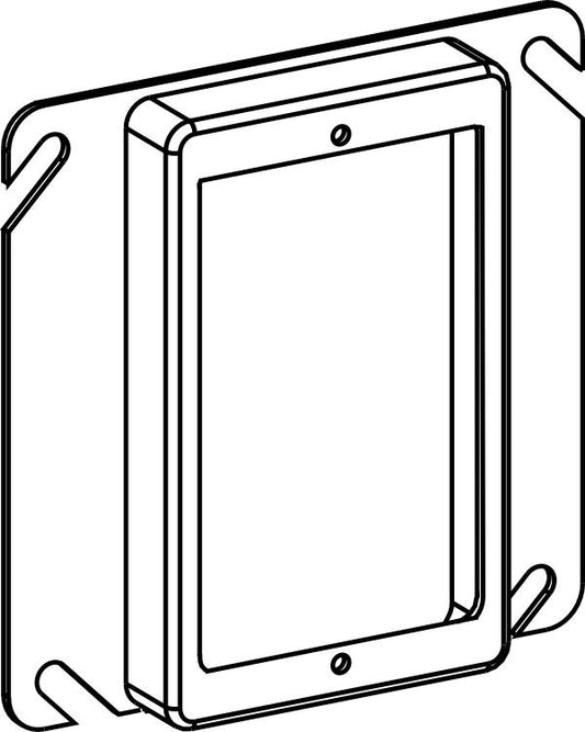 Orbit 4S 1-Gang 1-1/4 in Raised Steel Device Ring Tile 41125T
