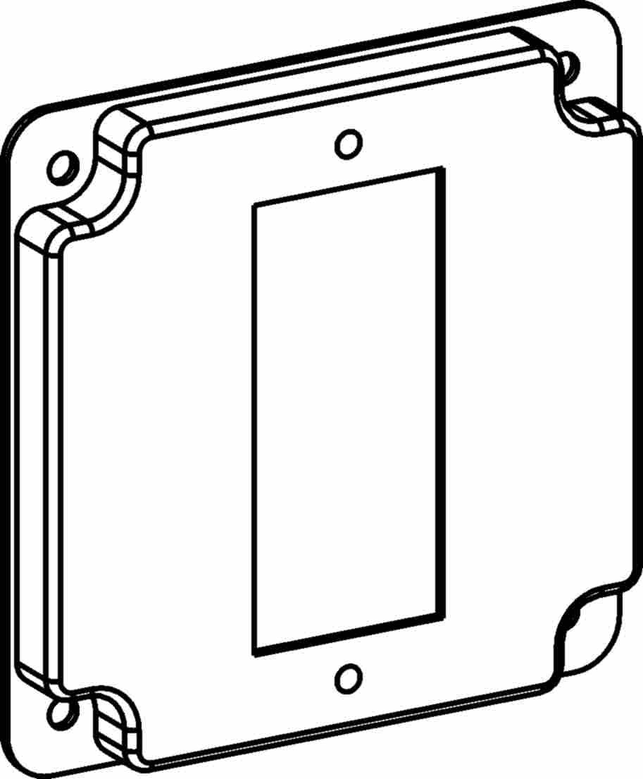 Orbit 4S 1/2 in Raised GFCI / Decorator Industrial Cover 4404