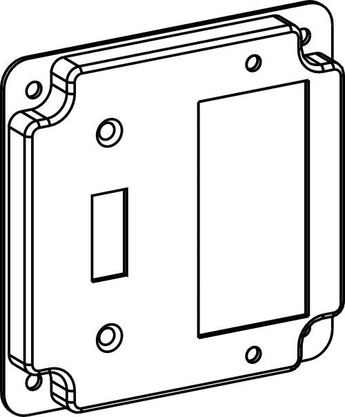 Orbit 4S 1/2 in Raised GFCI / Decorator Industrial Cover 4414C