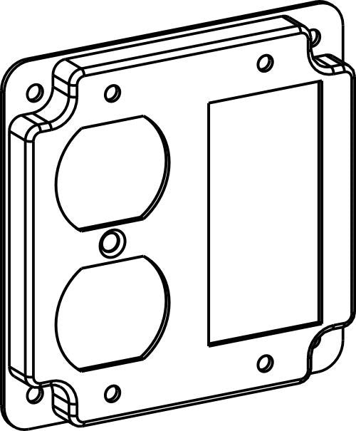 Orbit 4S 1/2 in Raised GFCI / Decorator Industrial Cover 4424C