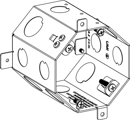 Orbit 4 in Octagonal 4 in Deep Fan support Concrete Box 4CB-F
