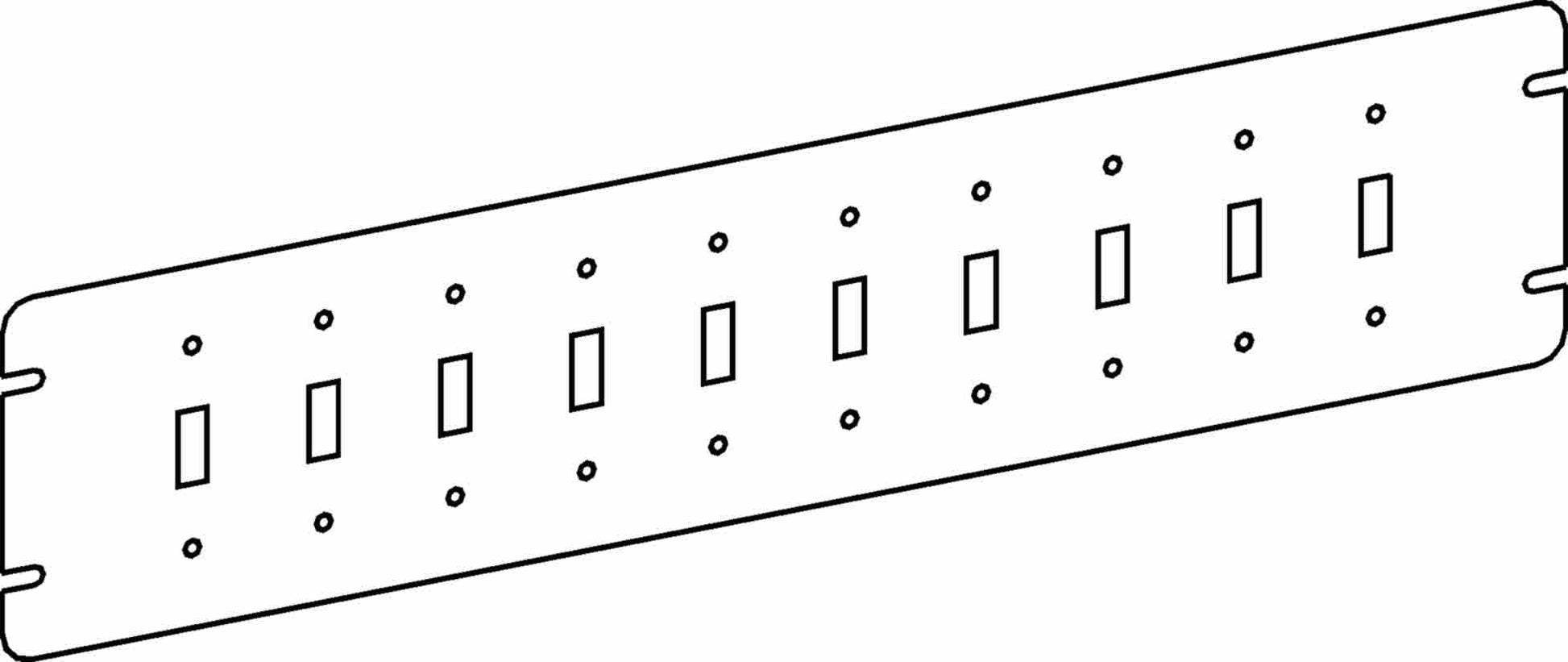 Orbit 10-Gang Toggle Switchs Switch Box Cover 4M10-TS
