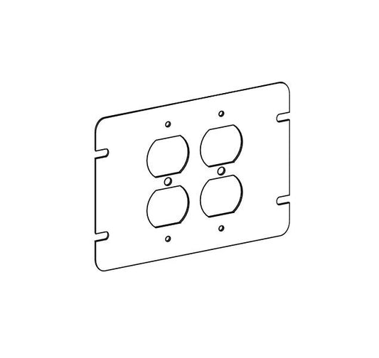 Orbit 2-Gang Duplex Receptacles Switch Box Cover 4M2-DR