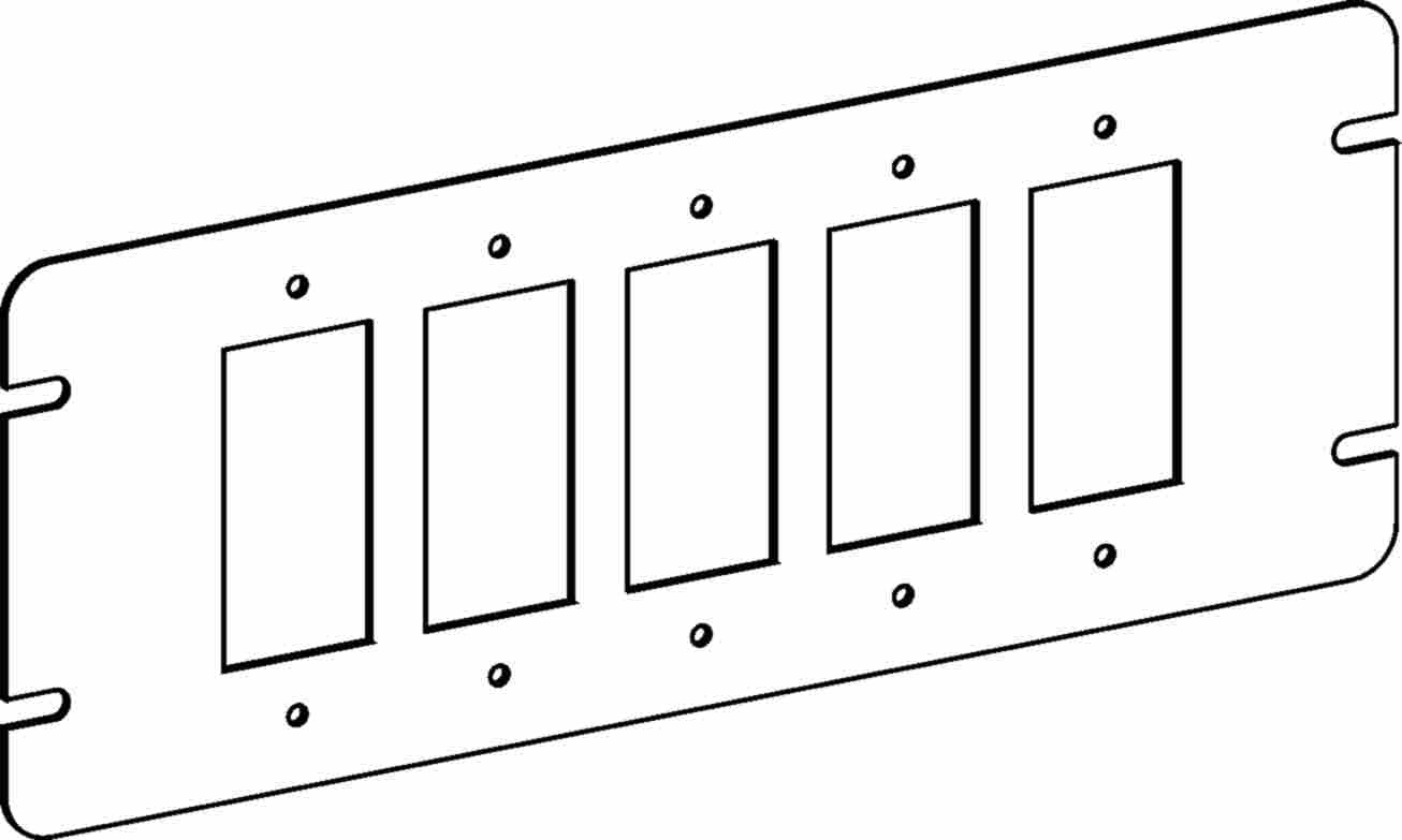 Orbit 5-Gang GFCI / Decorators Switch Box Cover 4M5-GFI